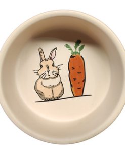 Rosewood Ceramic Rabbit and Carrot Bowl