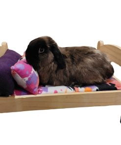 neon splat wooden bed with rabbit scaled 2
