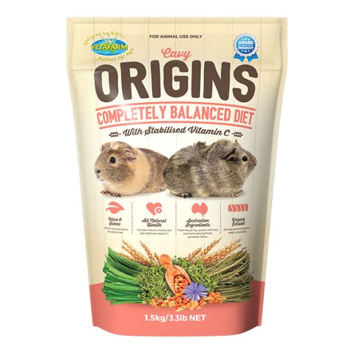 vetafarm cavy origins guinea pig food 1.5kg 1