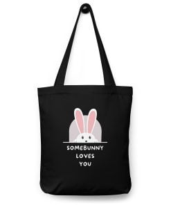Somebunny Loves You - Cotton tote bag